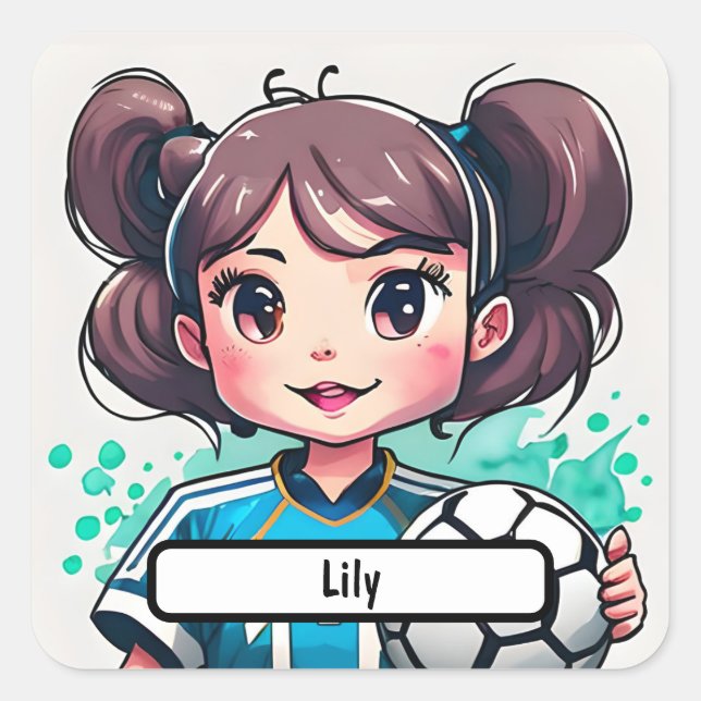 Kickin' Cutie Sticker With Custom Nametag (Front)