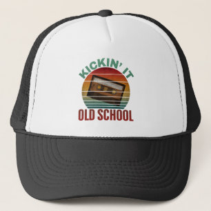 Kickin' It Old School Cassette Tape Trucker Hat