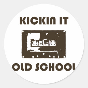 Kickin It Old School Classic Round Sticker
