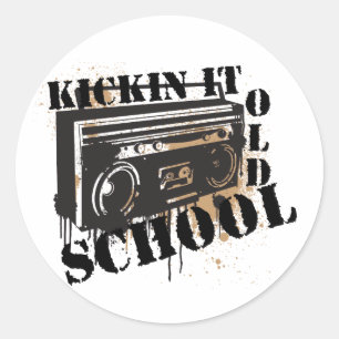 Kickin It Old School Classic Round Sticker