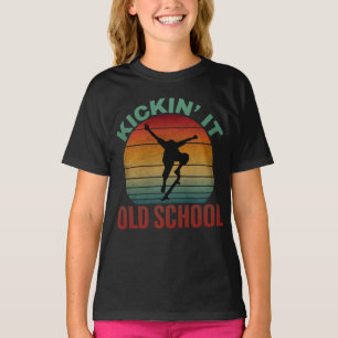 Kickin' It Old School Skateboarding Skateboard T-Shirt