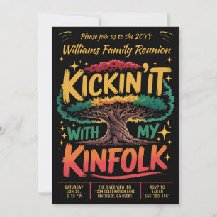 Kickin it With My Kinfolk Custom Family Reunion Invitation