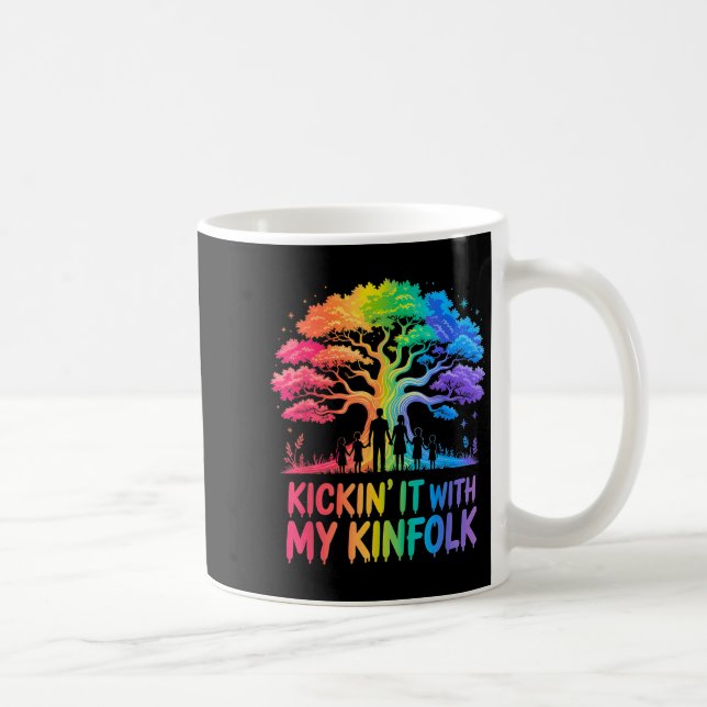 Kickin' It With My Kinfolk Funny Family Reunion  Coffee Mug (Right)