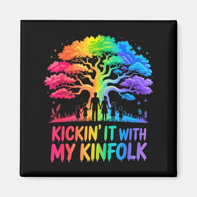 Kickin' It With My Kinfolk Funny Family Reunion  Magnet (Front)