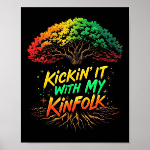 Kickin It With My Kinfolk Funny Summer Family Reun Poster
