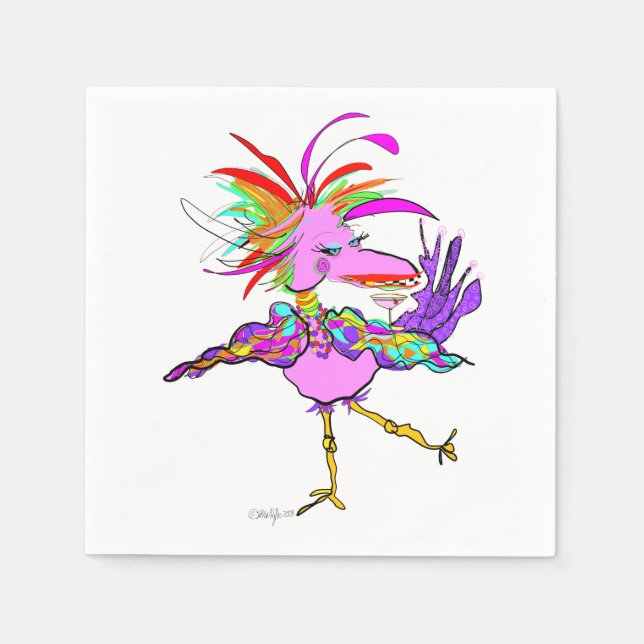 KICKIN' UP MY HEELS cocktail napkins (Front)