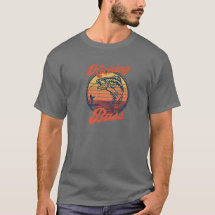Kicking Bass - Funny Retro Vintage Bass Fishing T-Shirt
