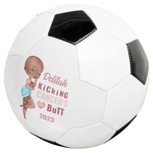 Kicking Cancer's Butt Personalised Soccer Ball (Three Quarter)
