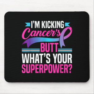 Kicking Cancers Butt Superwer Thyroid Cancer Mouse Mat