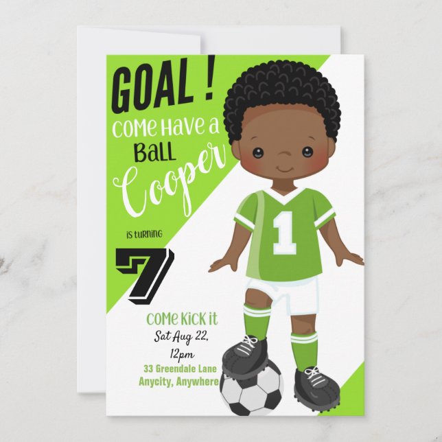 Kicking It Birthday Invitation Card (Front)