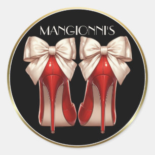 Kicking It High Heels  Classic Round Sticker