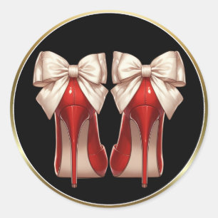 Kicking It High Heels  Classic Round Sticker