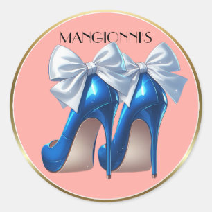 Kicking It High Heels  Classic Round Sticker