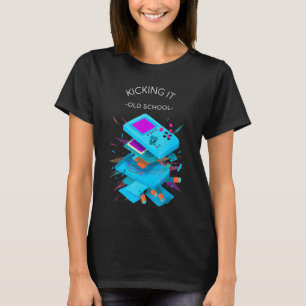 Kicking It Old School Retro Gaming 5 T-Shirt