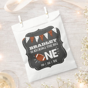 Kicking The Big One   Football 1st Birthday Favour Bags
