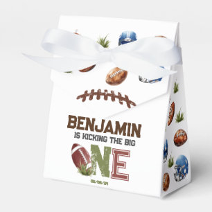 Kicking The Big One Football 1st Birthday  Favour Box