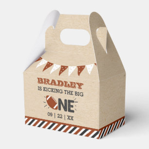 Kicking The Big One   Football 1st Birthday Favour Box