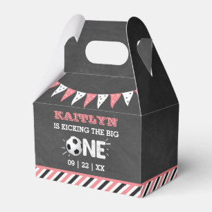 Kicking The Big One   Soccer 1st Birthday Favour Box