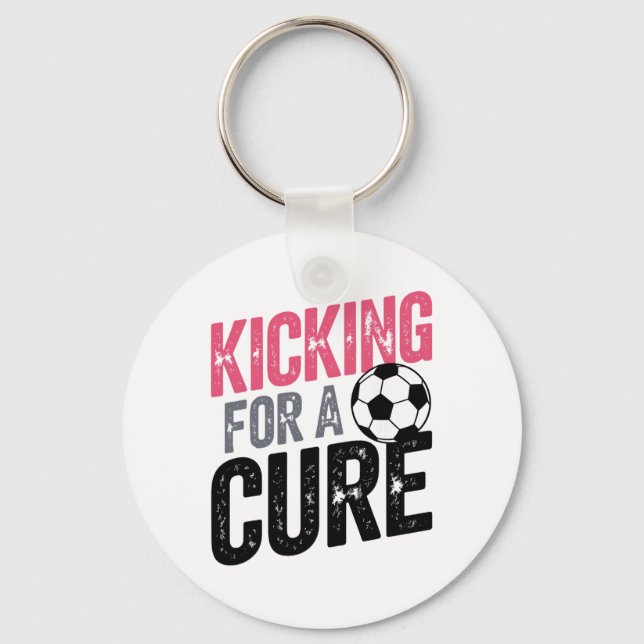 Kicking Towards A Cure Soccer  Key Ring (Front)