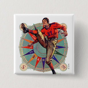 Kickoff 15 Cm Square Badge