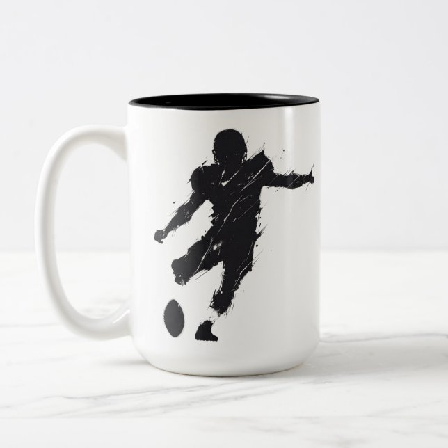 Kickoff Silhouette Two-Tone Coffee Mug (Left)