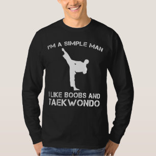 Kicks and Chuckles - Funny Taekwondo Enthusiast T- T-Shirt
