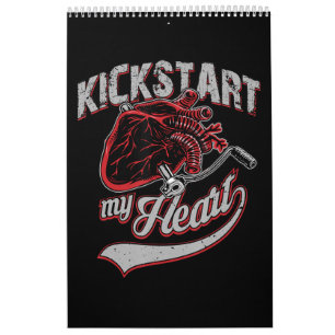 Kickstart My Heart Motorcycle Art Gift Calendar