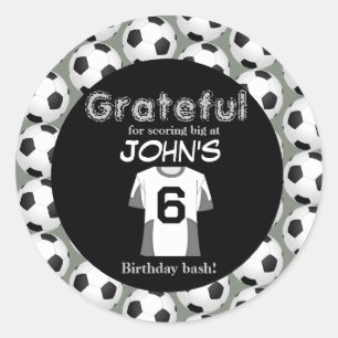 Kickstart the Celebration of 6th birthday Classic Round Sticker