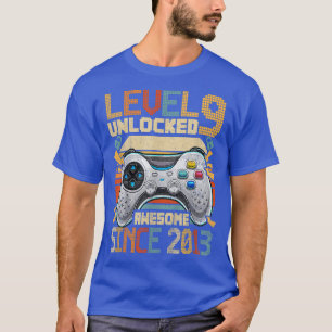 Kid 9th Birthday Gamer Gift Boys Teen 9 Year Old V T-Shirt