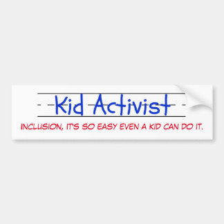 Kid Activist bumper sticker
