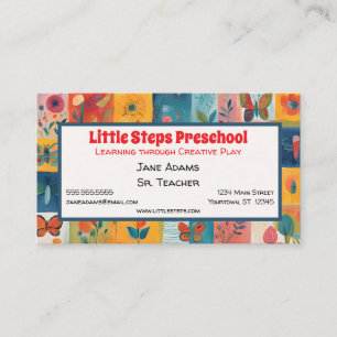 Kid Art Preschool Daycare Art Teacher Business Card