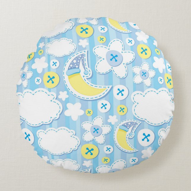 kid background round cushion (Front)