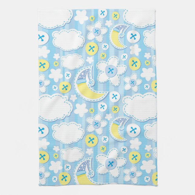 kid background tea towel (Vertical)