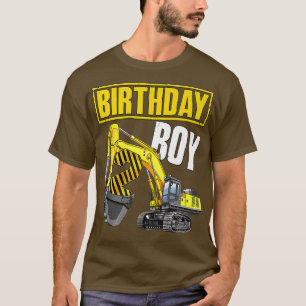 Kid Birthday Boy 2nd Vehicle 2 Years Old Construct T-Shirt
