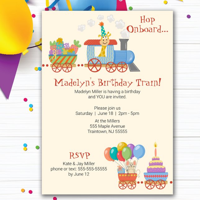Kid Birthday Train Invitation (Creator Uploaded)