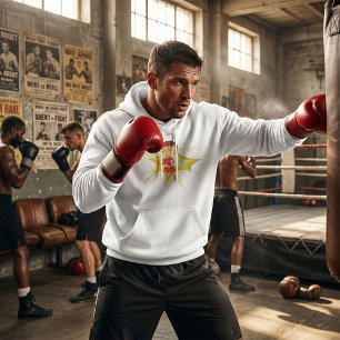 Kid Boxer in Red Gloves and Shorts Hoodie