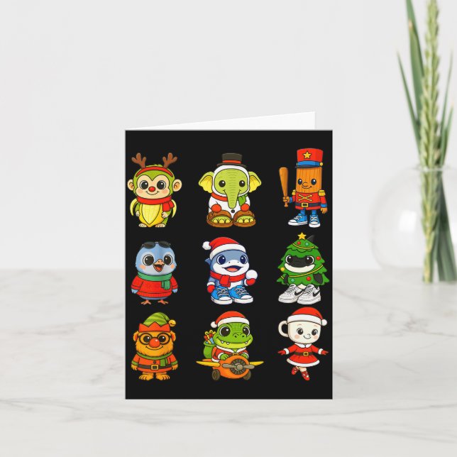 Kid Brainrot Pajama Christmas 2025 Holiday Los Dic Card (Front)