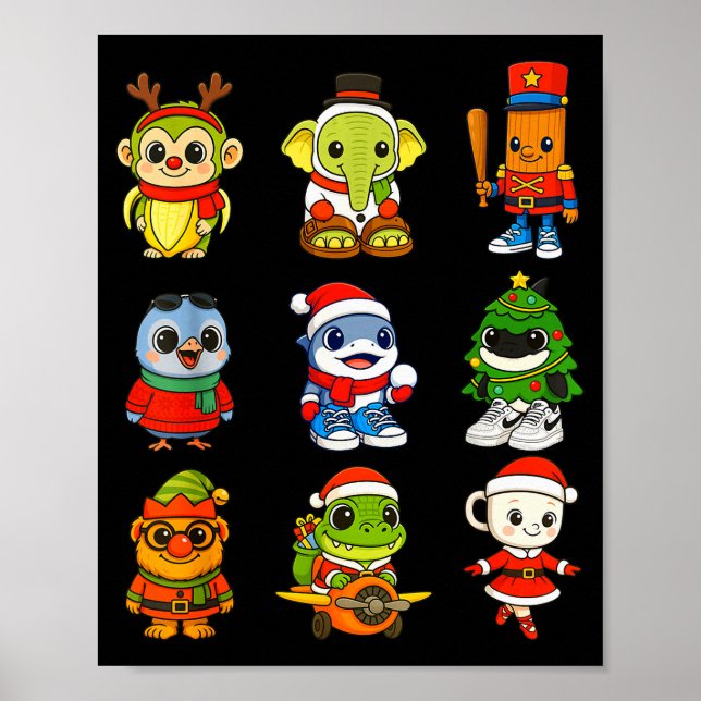 Kid Brainrot Pajama Christmas 2025 Holiday Los Dic Poster (Front)