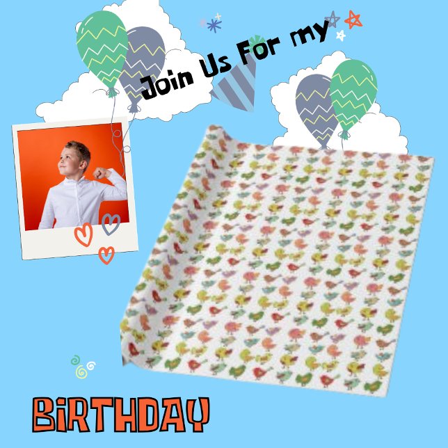  Kid Cute Birds Pattern Branch Environment Wrapping Paper (Creator Uploaded)