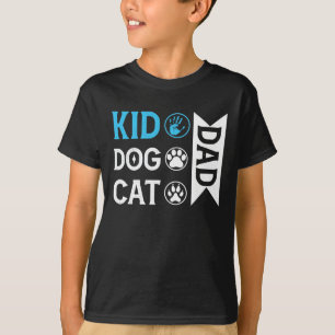 Kid Dog Cat Dad Fur Papa Parent Father's Day T-Shirt