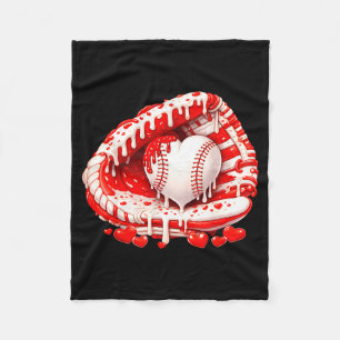 Kid Drip Ice Cream Baseball Heart Catcher Valentin Fleece Blanket