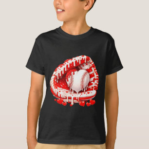 Kid Drip Ice Cream Baseball Heart Catcher Valentin T-Shirt