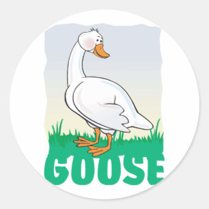 Kid Friendly Goose Classic Round Sticker