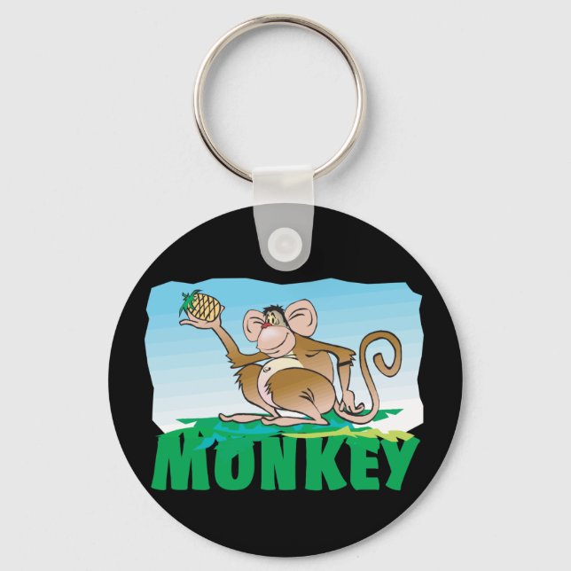 Kid Friendly Monkey Key Ring (Front)