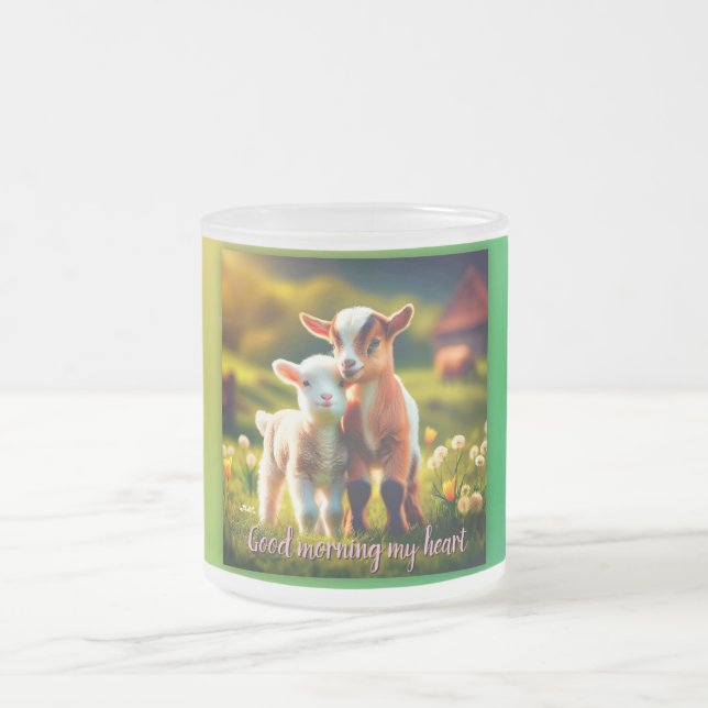 kid frosted glass coffee mug (Center)