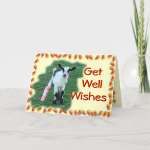 Kid Goat Get Well--customise any occasion & anyone Card