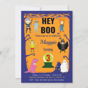 Kid Halloween Birthday Invitation