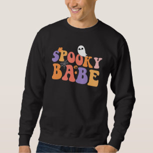 Kid Halloween Ghost Spooky Babe Halloween 2022 Ret Sweatshirt