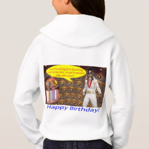 kid hoodie. Happy Birthday. elvis/ hound dog