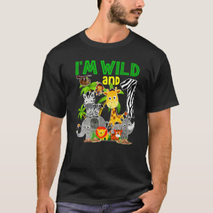 Kid I'm Wild & 1st Birthday Zoo Theme 1 Safari Jun T-Shirt